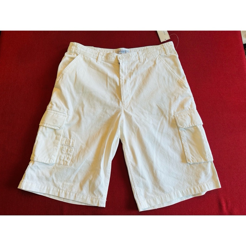 Alex Cannon Men’s White Cargo Shorts, NWT, 34